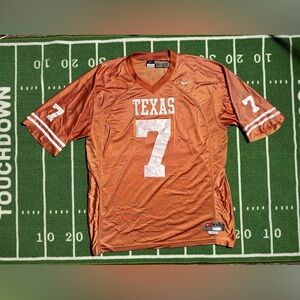 VTG Nike Texas Longhorns Men’s XXL Burnt Orange Number 7 Football Jersey Y2K
